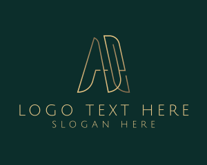 Interior Design - Elegant Minimalist Letter A logo design