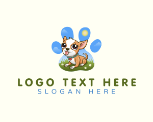 Dog Gentleman - Pet Dog Paw logo design