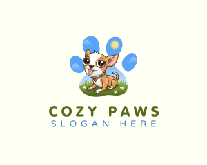 Pet Dog Paw logo design