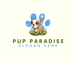 Pet Dog Paw logo design