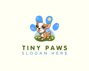 Pet Dog Paw logo design