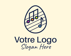 Musical Note Egg Logo