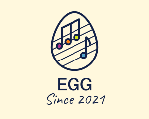 Musical Note - Musical Note Egg logo design