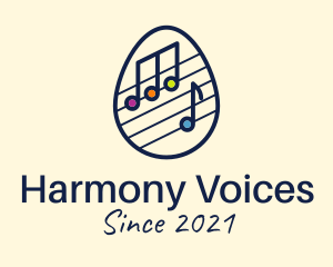Choir - Musical Note Egg logo design