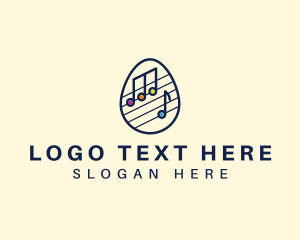 Music School - Musical Note Egg logo design