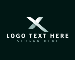 Lettermark - Creative Origami Letter X logo design