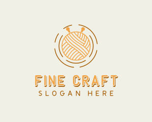 Knitting Yarn Weaving logo design