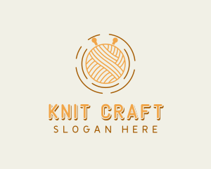 Knitting Yarn Weaving logo design