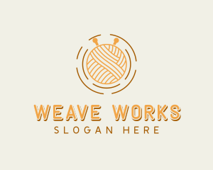 Knitting Yarn Weaving logo design