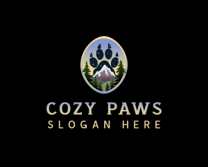 Mountain Bear Paw logo design