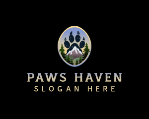 Mountain Bear Paw logo design