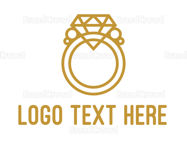 Diamond Ring Outline Logo