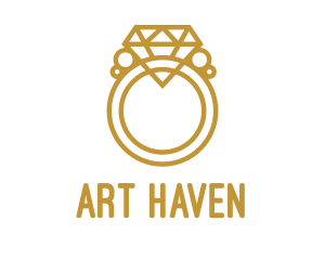 Jewelry Ring Outline logo design