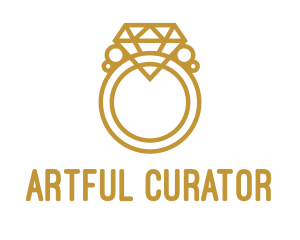 Jewelry Ring Outline logo design