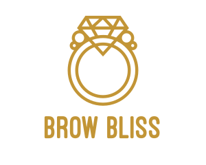 Jewelry Ring Outline logo design