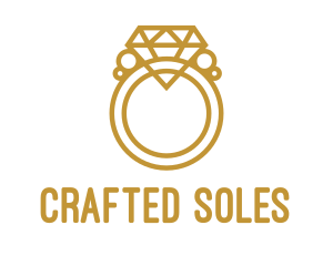 Jewelry Ring Outline logo design