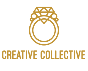 Jewelry Ring Outline logo design