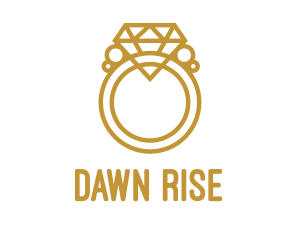 Jewelry Ring Outline logo design