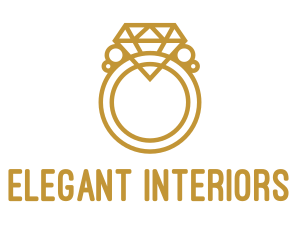 Jewelry Ring Outline logo design