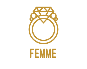 Jewelry Ring Outline logo design