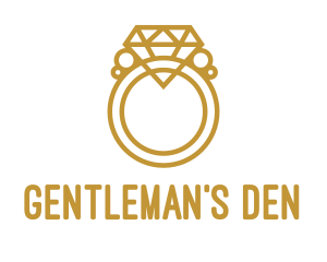 Jewelry Ring Outline logo design