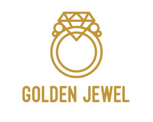 Treasure - Jewelry Ring Outline logo design