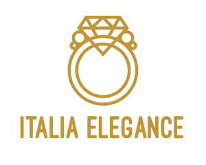 Jewelry Ring Outline logo design