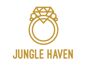 Jewelry Ring Outline logo design