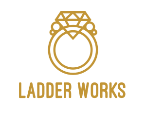 Jewelry Ring Outline logo design