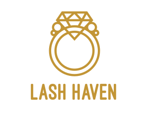 Jewelry Ring Outline logo design