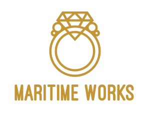 Jewelry Ring Outline logo design