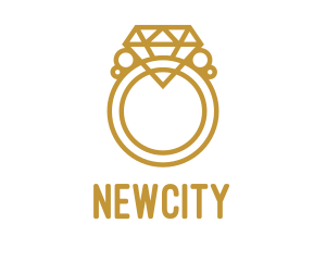 Jewelry Ring Outline logo design