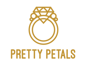 Jewelry Ring Outline logo design