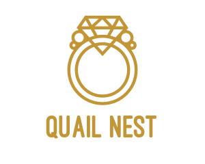 Jewelry Ring Outline logo design