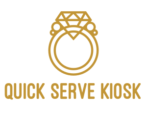 Jewelry Ring Outline logo design