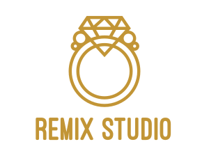 Jewelry Ring Outline logo design