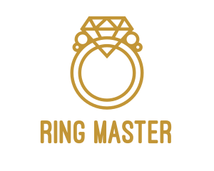 Ring - Diamond Ring Outline logo design