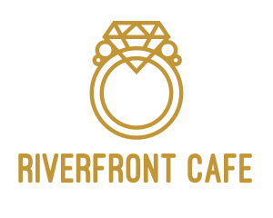 Jewelry Ring Outline logo design