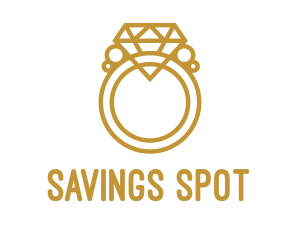 Jewelry Ring Outline logo design