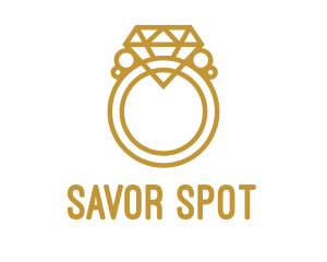 Jewelry Ring Outline logo design