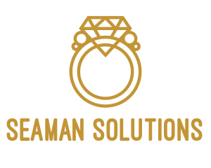 Jewelry Ring Outline logo design