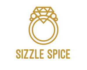 Jewelry Ring Outline logo design