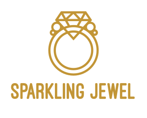 Jewelry Ring Outline logo design