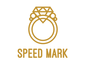 Jewelry Ring Outline logo design