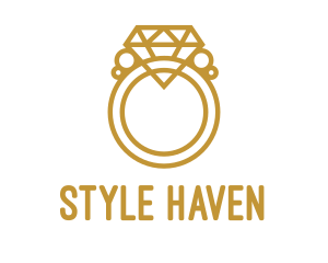 Jewelry Ring Outline logo design