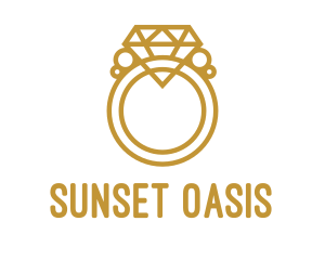 Jewelry Ring Outline logo design