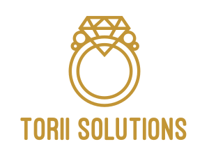 Jewelry Ring Outline logo design