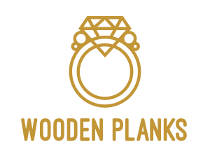 Jewelry Ring Outline logo design