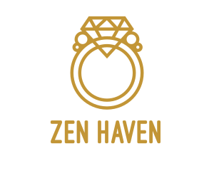 Jewelry Ring Outline logo design