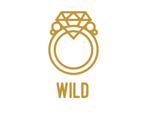 Diamond Ring Outline logo design